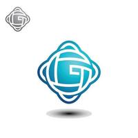 Letter G modern shape logo design template vector
