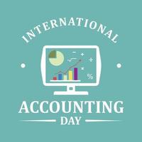 International accounting day design banner template vector