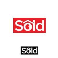 Sold icon isolated on white background from real estate collection vector