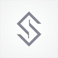Design letter S in square style vector