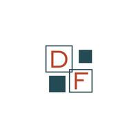 DF D F Letter logo design vector