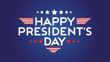 happy presidents day typography with american flag decoration vector