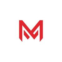 elementos de plantilla de diseño de icono de logotipo mínimo de letra m vector