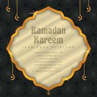 tarjeta de felicitación de publicación de redes sociales ramadán y vacaciones musulmanas vector
