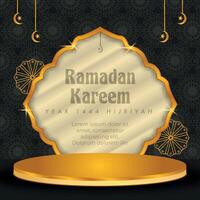 social media post greeting card ramadan and muslim holidays vector