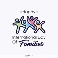 Design letter international day of families for element design vector