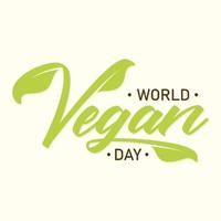 fondo de vector dibujado a mano del día mundial vegano