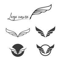 Wings logo vector icon symbol illustration design template