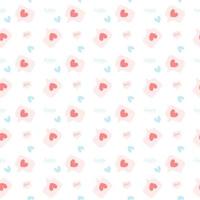 Vector background seamless pattern of mini hearts pattern on white background.