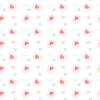 Vector background seamless pattern of mini hearts pattern on white background.