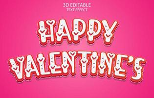 3d editable text effect Free vector