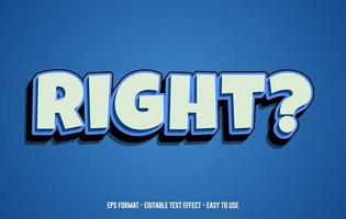 3d editable text effect Free vector