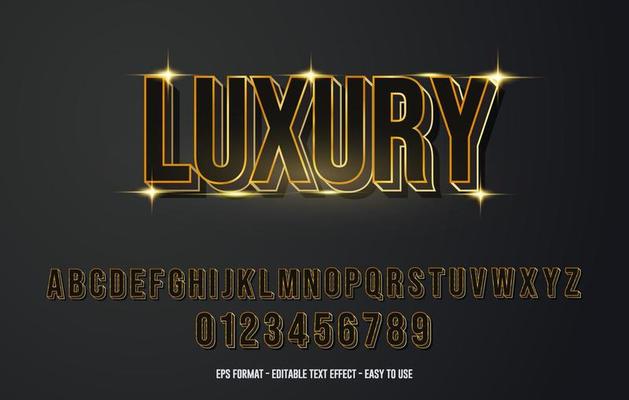 3d editable text effect Free vector