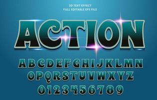 3d editable text effect Free vector