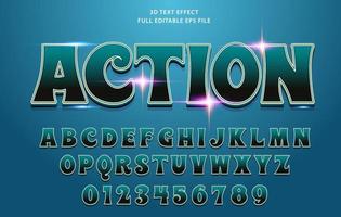 3d editable text effect Free vector