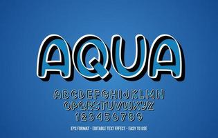 3d editable text effect Free vector