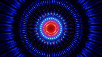 vj loop abstract blue red motion circle with flashes of neon lights 3d render illustration photo