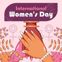 International women's day, illustration of the diversity of women around the world vector