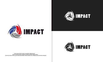 logo illustration vector graphic of simple and modern impact symbol, fit for startup company, etc.
