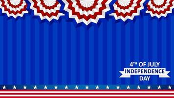 happy independence day 4 th of july banner flyer with copy space area text space vector