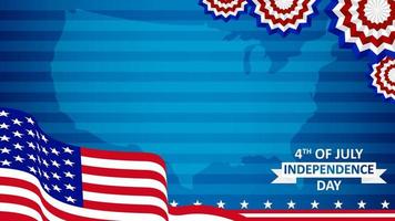 happy independence day 4th of july web banner flyer copy text space area background wallpaper vector