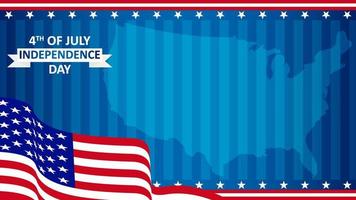 happy independence day 4th of july web banner flyer with copy text space area background vector