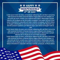 happy independence day 4th of july with frame and copy space area text space social media template vector