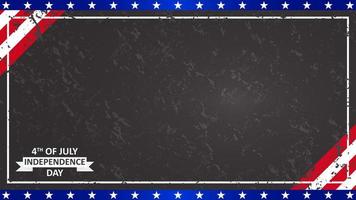 happy independence day 4 th of july background chalkboard web banner with copy space area text space vector