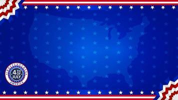 happy independence day 4 th of july background american map web banner with copy space area text space vector