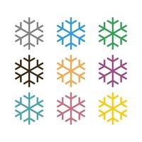 icono de copo de nieve de invierno. signo de vector de nieve.