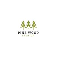Pine tree and home logo design vector illustration