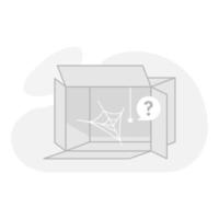 no se encontró ningún resultado, caja vacía 404 página de error concepto ilustración diseño plano vector eps10. elemento gráfico moderno para página de destino, interfaz de usuario de estado vacío, infografía, icono