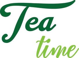 Tea shop typography logo design vector