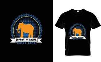 SUPPORT WILDLIFE...T SHIRT vector