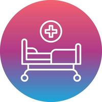 icono de vector de cama de hospital