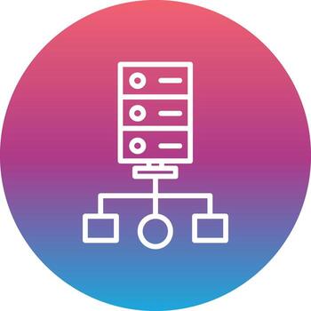 icono de vector de computación de clúster