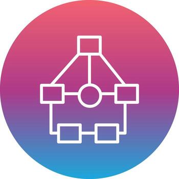 icono de vector de diagrama de flujo