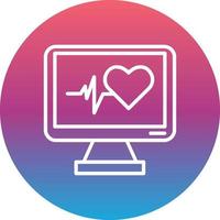 Heartbeat monitoring Vector Icon