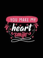 Valentine typography cute wedding lettering t-shirt design vector