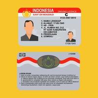 licencia de conducir de Indonesia que certifica que una persona ha cumplido con las calificaciones necesarias para operar un vehículo motorizado en la vía pública vector