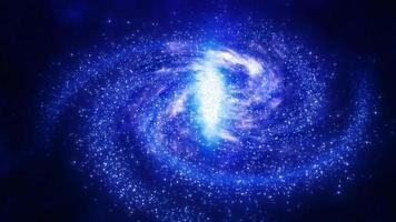espace abstrait galaxie bleue avec étoiles et constellations futuristes avec effet de lueur, arrière-plan abstrait. vidéo 4k, conception de mouvement video