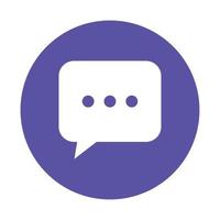 speech bubble icon, on white background vector