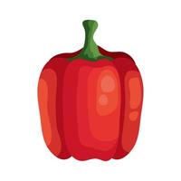 fresh pepper vegetable isolated icon vector