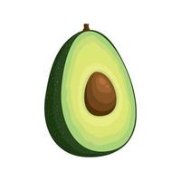 Icono aislado de vegetales de aguacate fresco vector