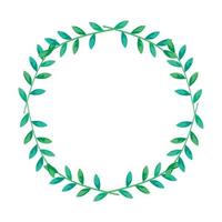 frame circular of branches with leafs natural vector