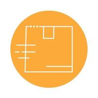 box package cargo block line style icon vector