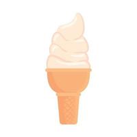 delicious ice cream on white background vector