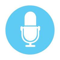 microphone button icon, on white background vector