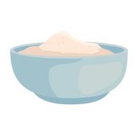 bowl of flour, vegan source of protein vector