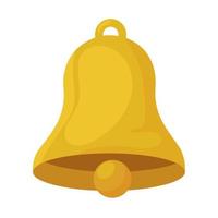 golden bell icon, on white background vector